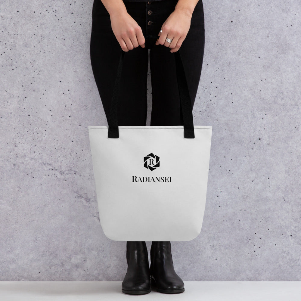 Radiansei Simple Silver Tote Bag - Moqaz