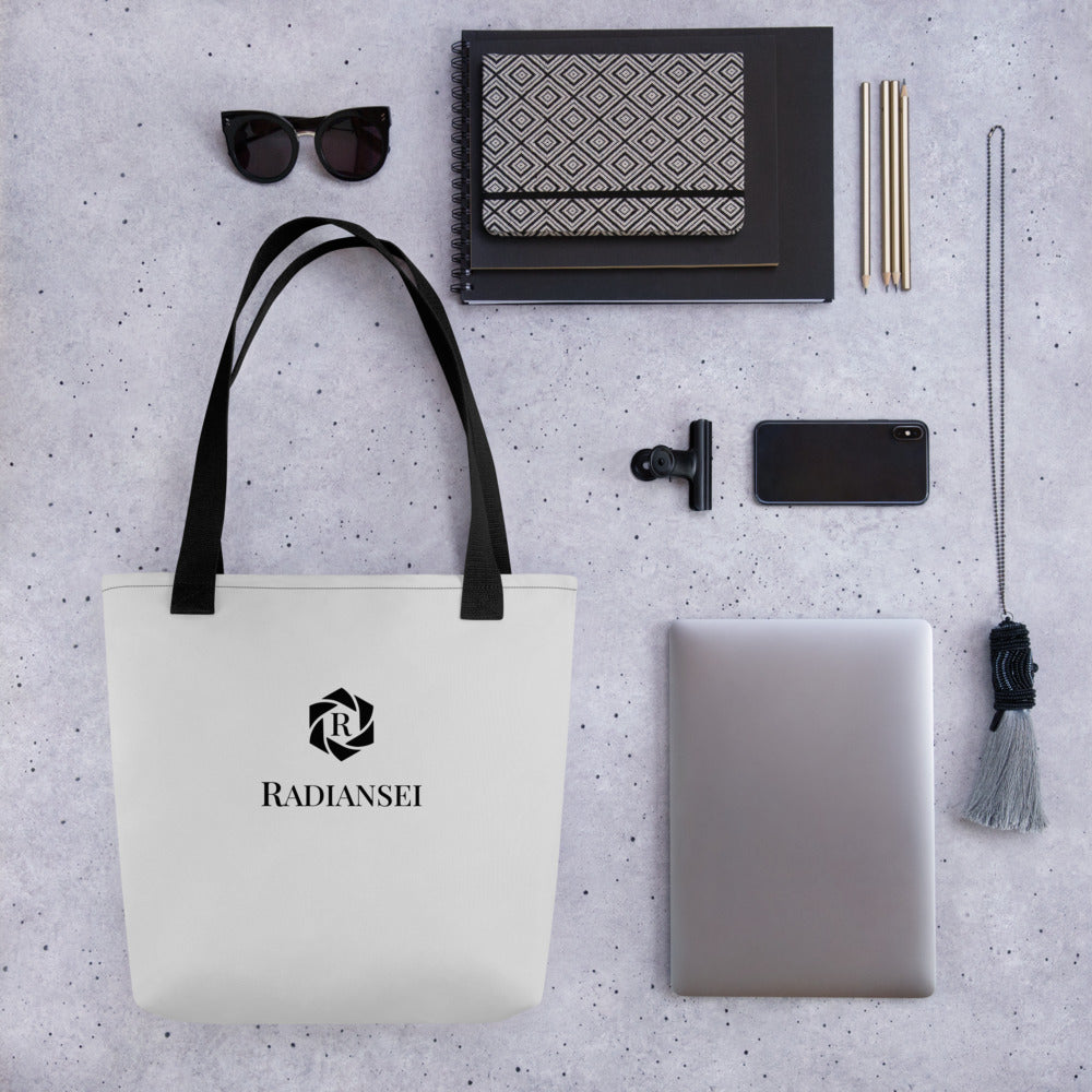 Radiansei Simple Silver Tote Bag - Moqaz