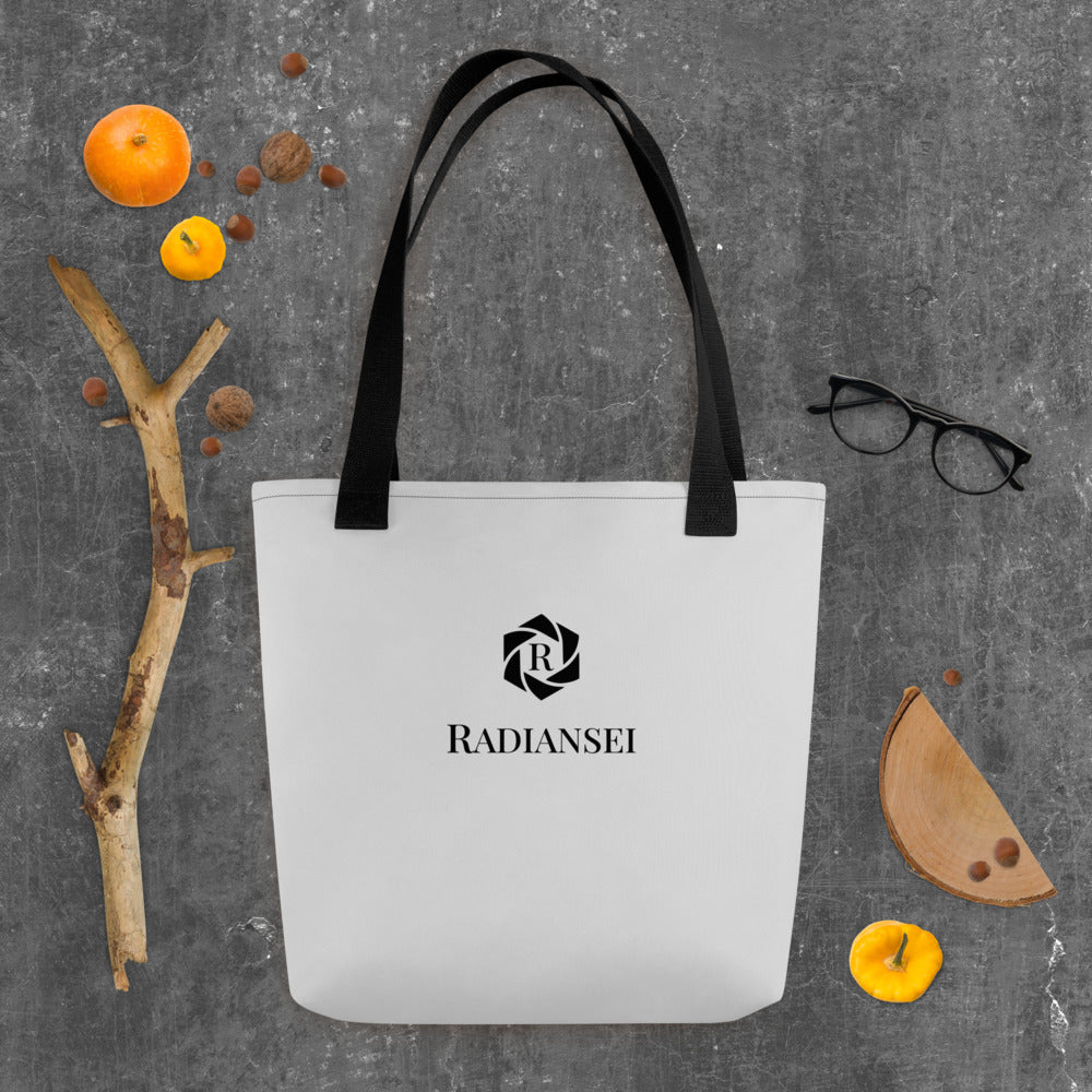 Radiansei Simple Silver Tote Bag - Moqaz