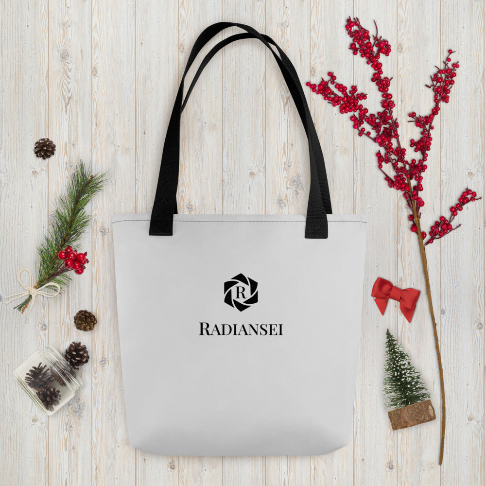 Radiansei Simple Silver Tote Bag - Moqaz