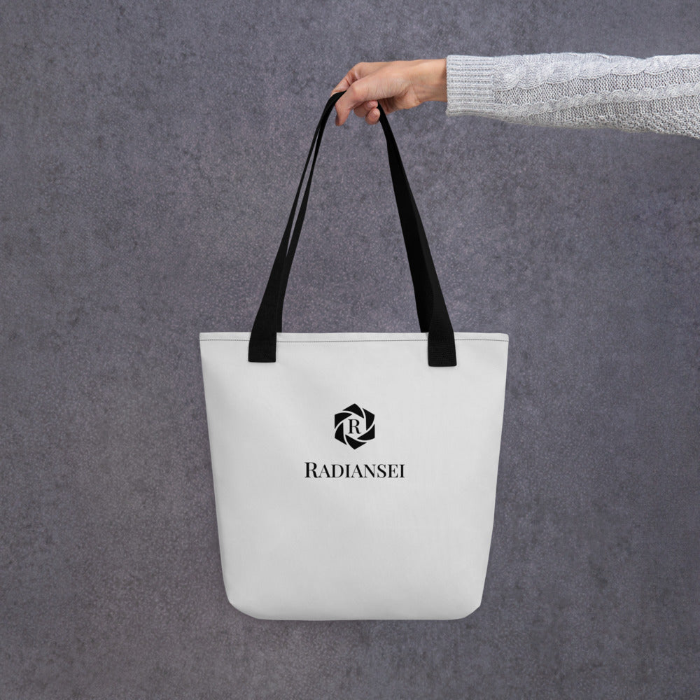 Radiansei Simple Silver Tote Bag - Moqaz